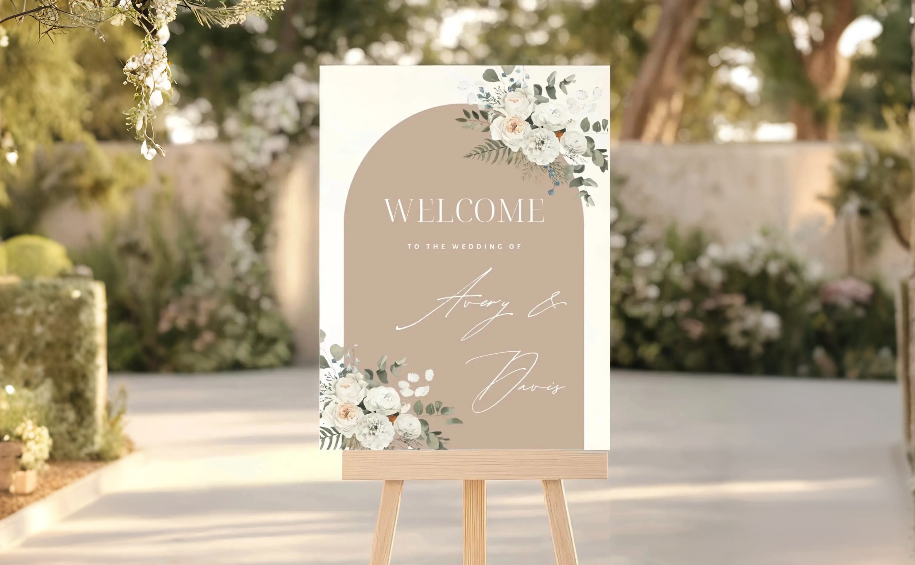 personalized wedding welcome sign