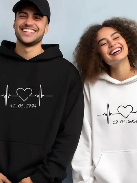 Matching Couple Hoodies - Custom Embroidered Sweatshirts, Hoodies & Apparel For Couples