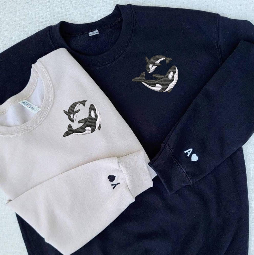 Hoodies with killer whale print for ocean lovers