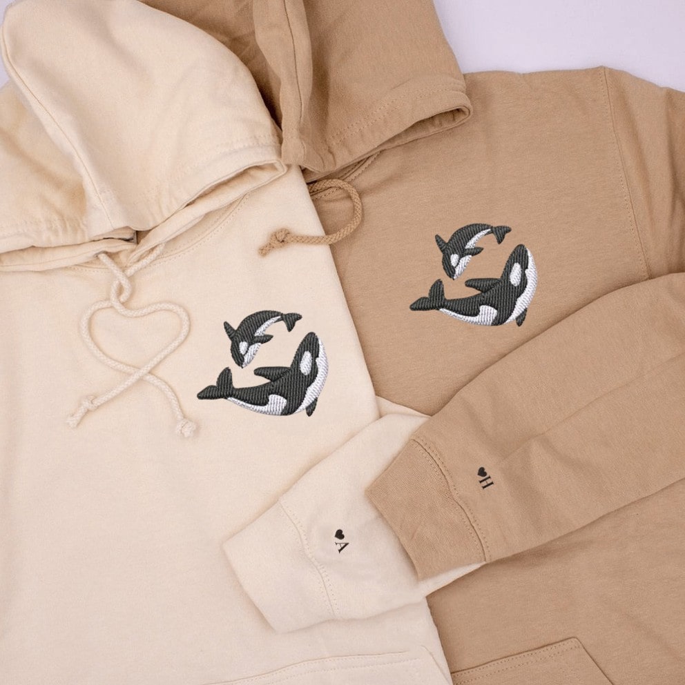 Stylish and cozy killer whale hoodie for wildlife enthusiasts