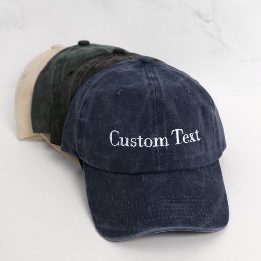 custom embroidered cap, perfect anniversary gift, graduation gift or mother’s day gifts