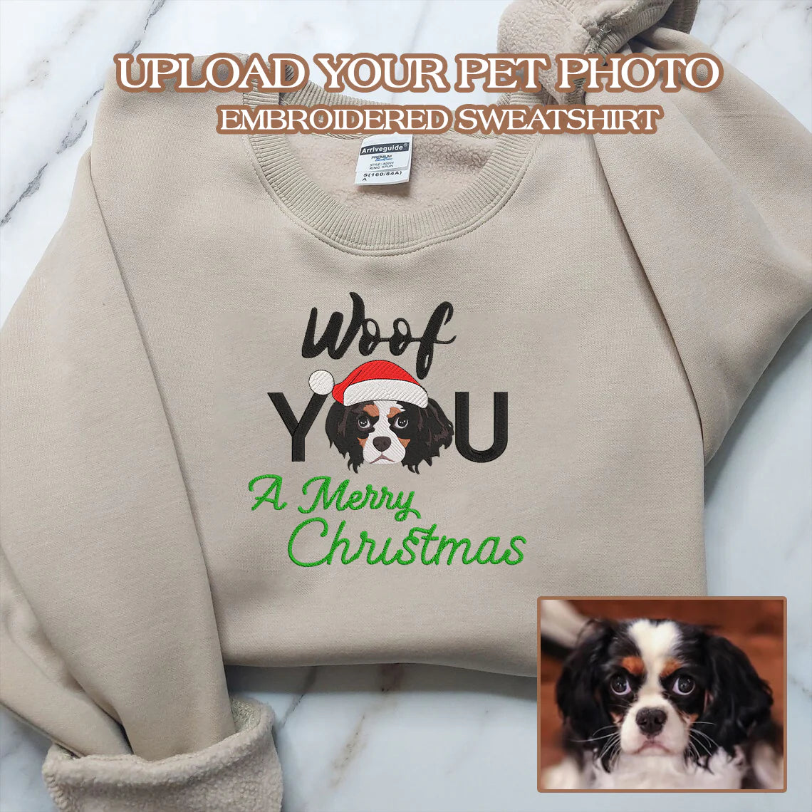 Custom Dog Christmas Sweatshirt - custom sweatshirt for dog and pets