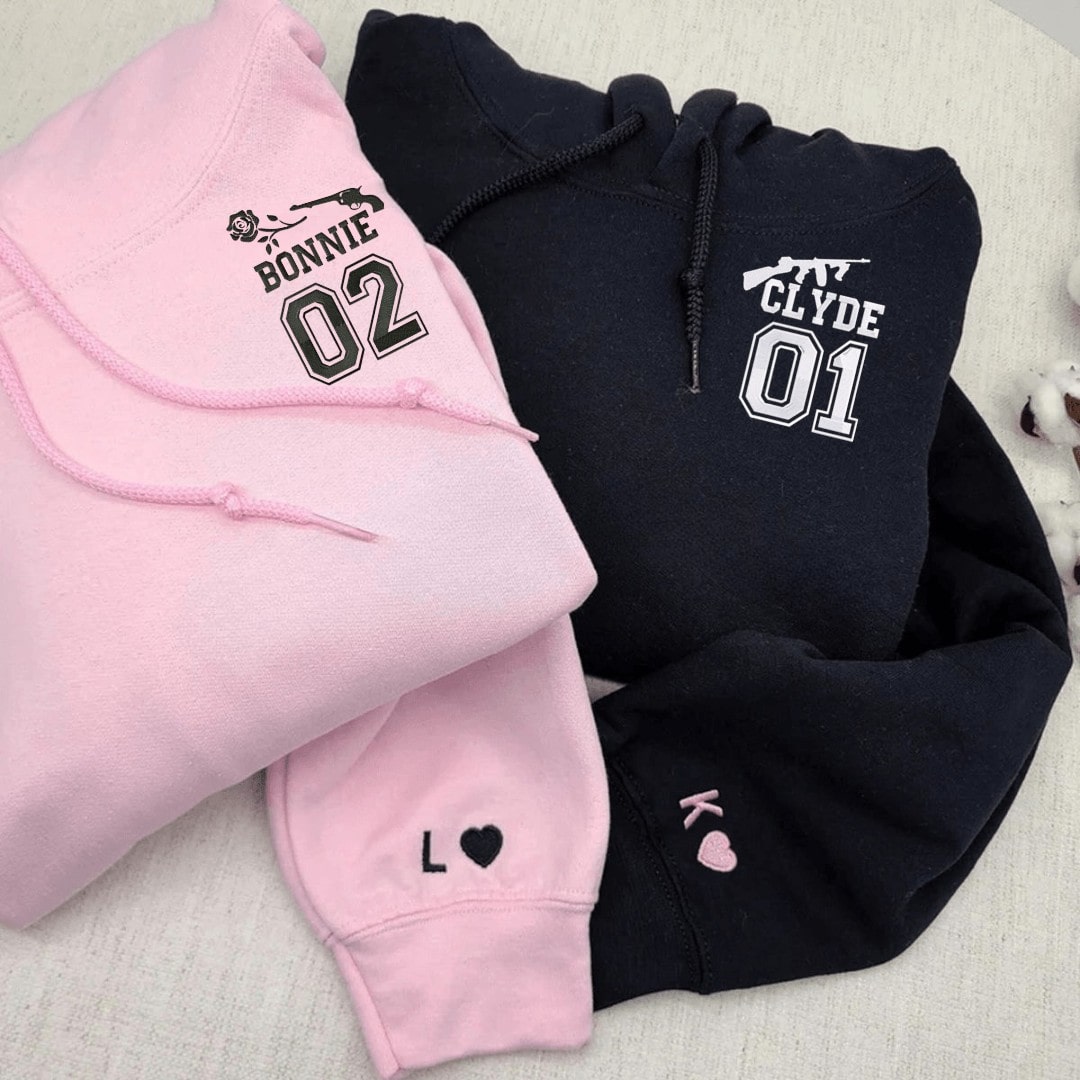 Stylish and durable cotton hoodies with iconic duo prints