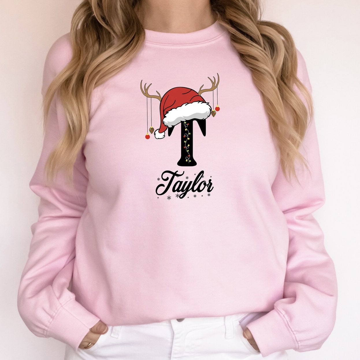 Cozy holiday-themed personalized sweatshirt gift