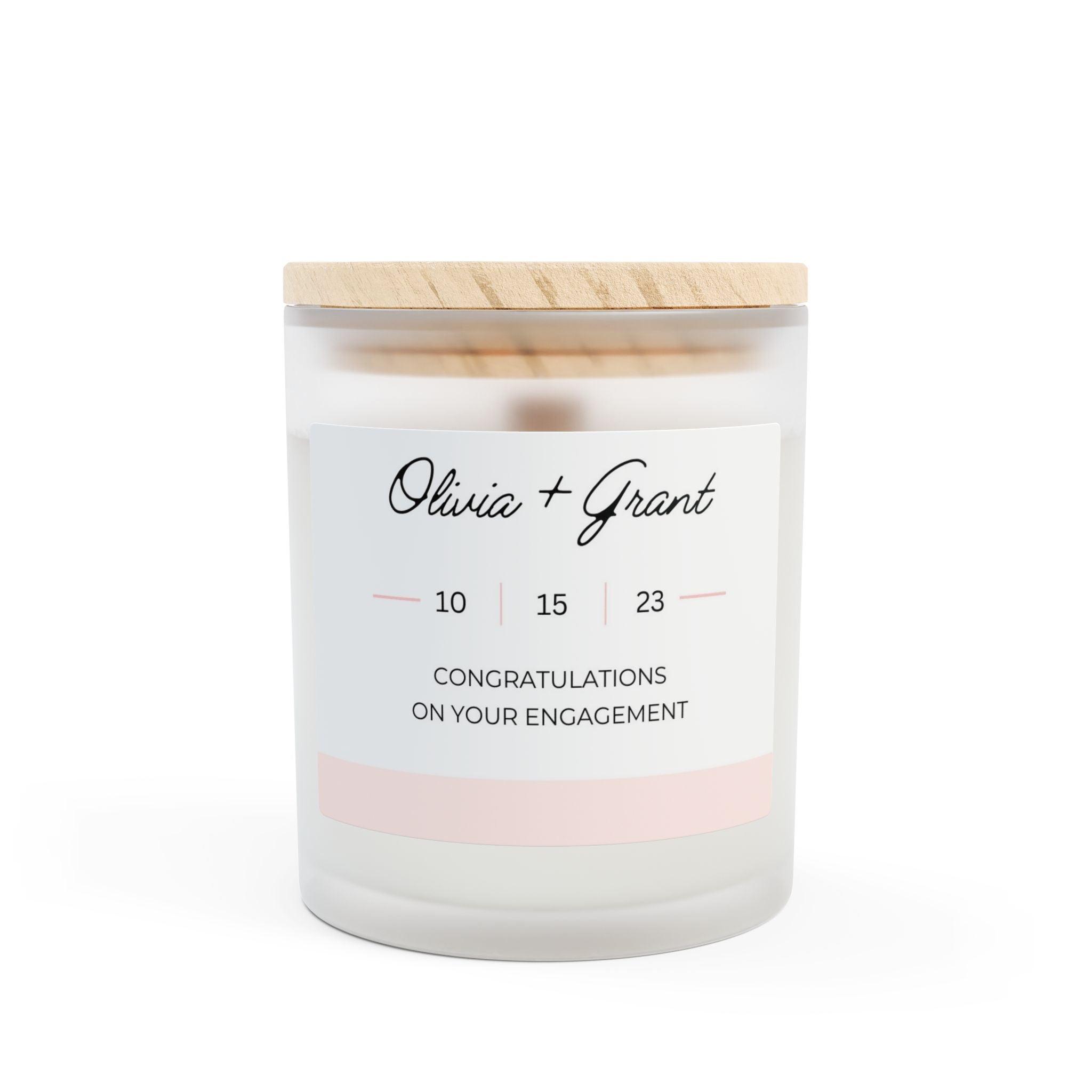 Elegant White Candle with Personalized Touch