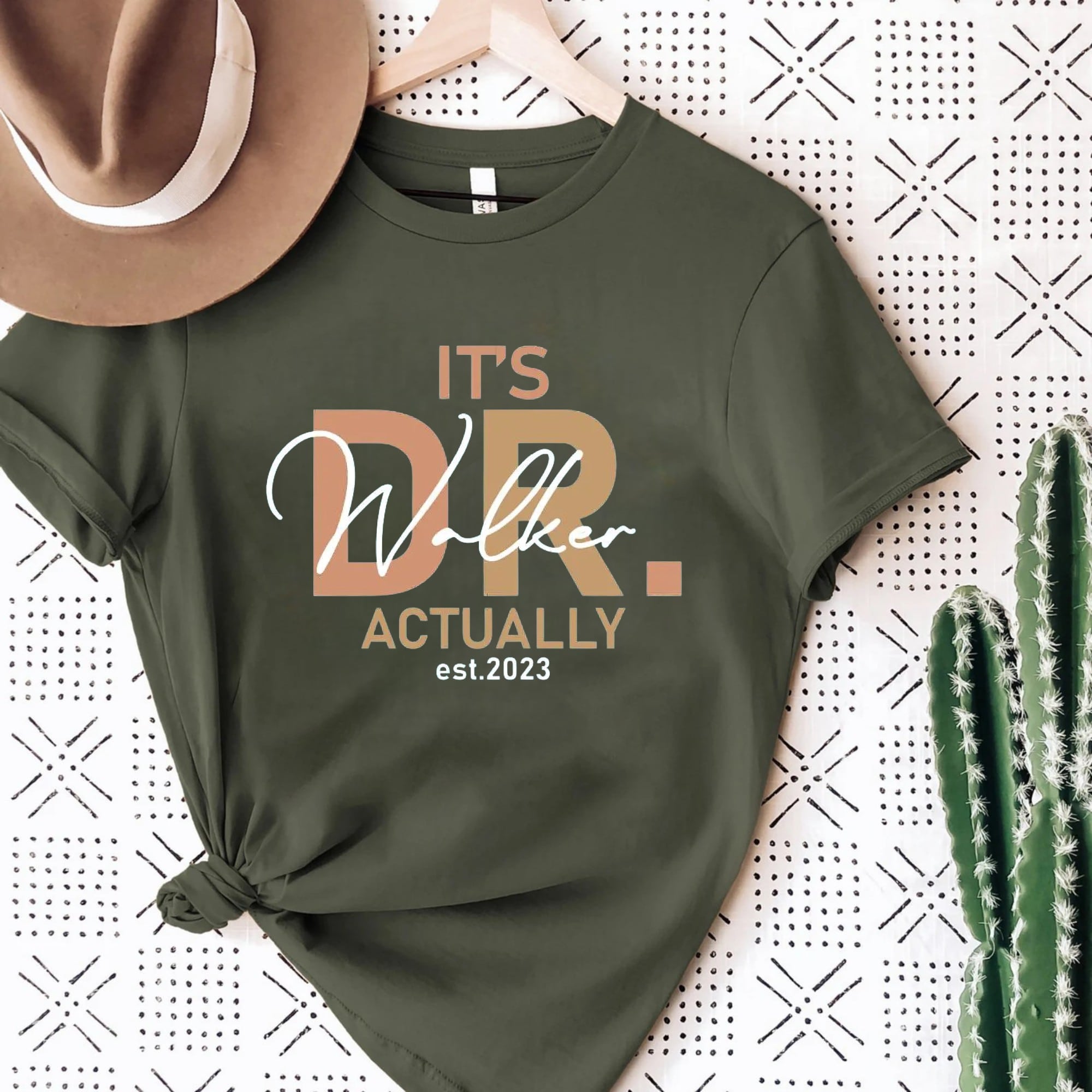 Custom Doctor Graduation T-Shirt – "It’s Dr. Actually"