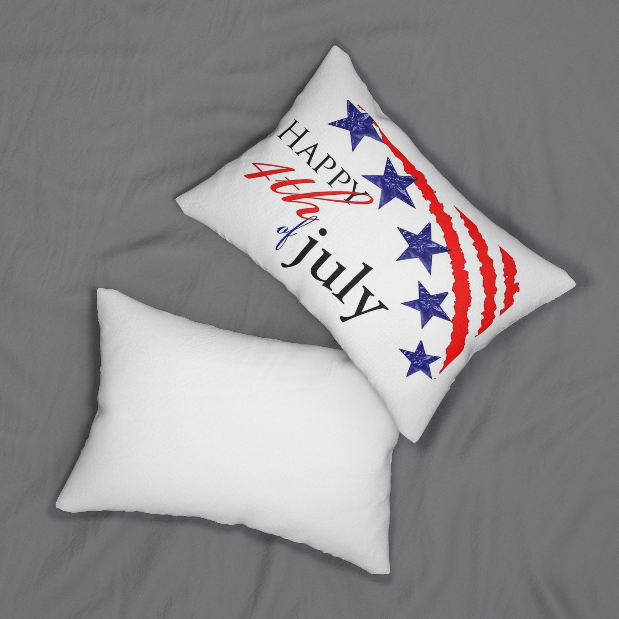 Patriotic stars pillow for celebrating the 4th of July.