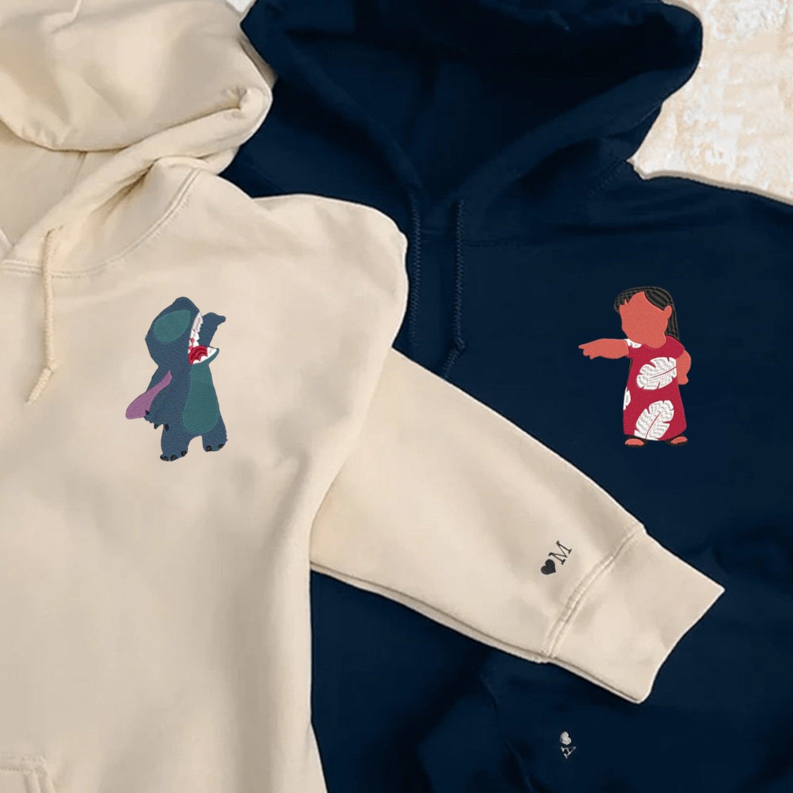 Matching Couple Hoodies featuring Stitch and Lilo couples matching hoodies with cute character designs.
