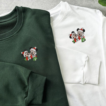 Matching Couple Hoodies featuring Mickey and Minnie Mouse, perfect for couples matching hoodies.
