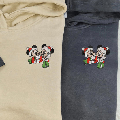 Matching Couple Hoodies with Disney's iconic couple, great custom couple hoodies.
