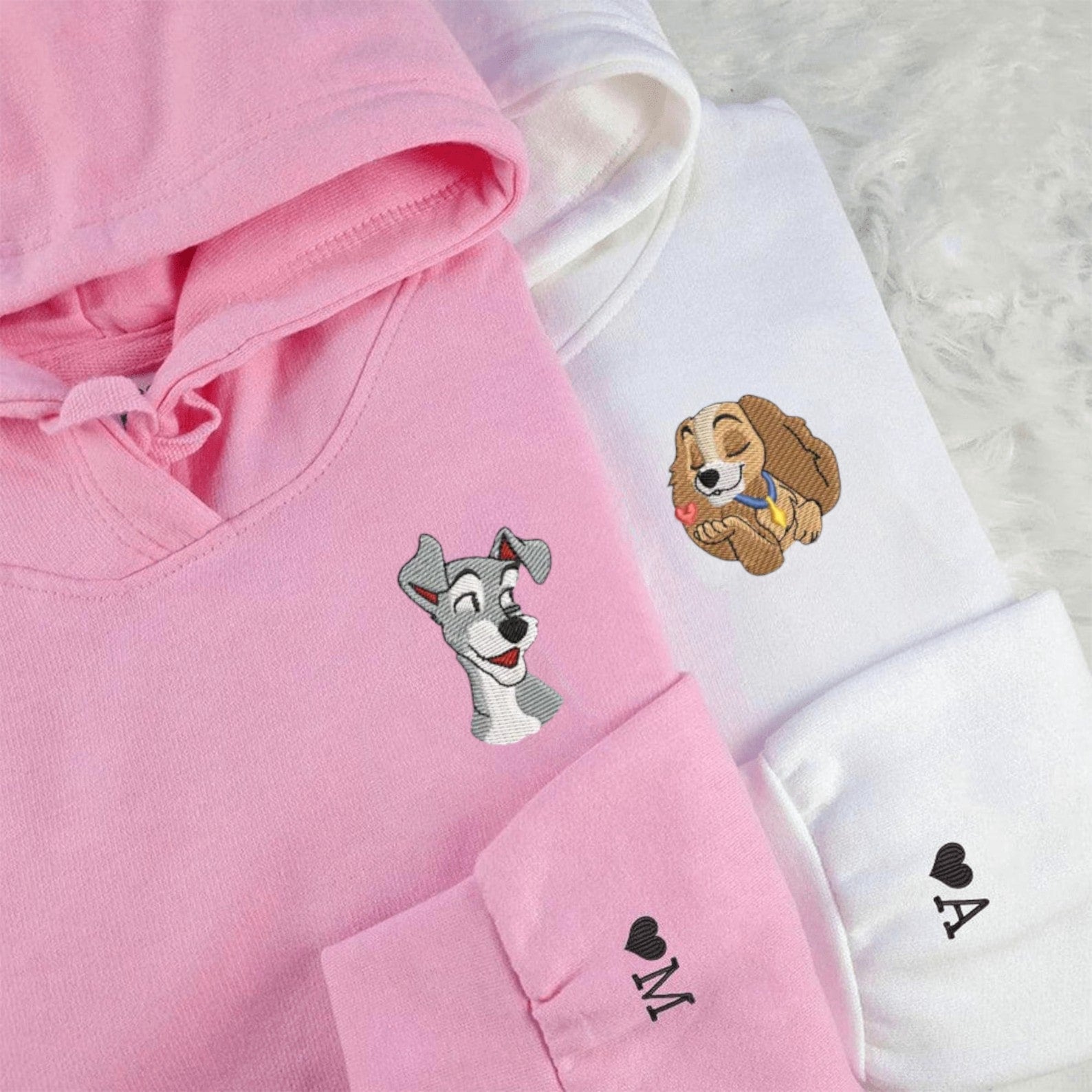 Custom embroidered graphic meme shirts featuring cute dog characters, ideal for best gag gifts for men.
