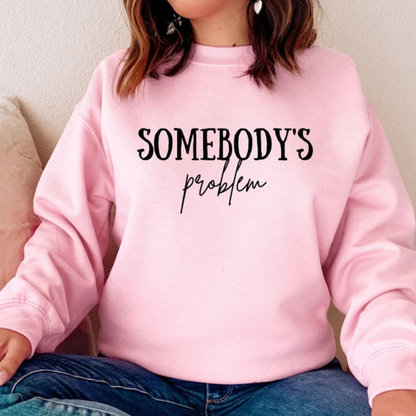 Matching Couple Hoodies - "Somebody's Problem" Custom Embroidered matching hoodies for couples