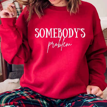 Matching Couple Hoodies - "Somebody's Problem" Custom Embroidered couple clothes hoodie