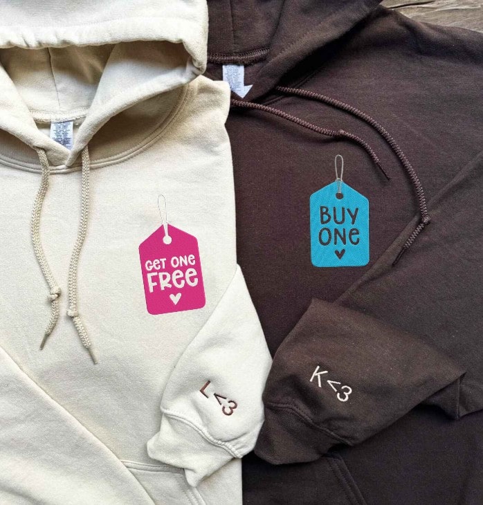 Buy One Get One Hoodie Set for Couples - customizable hoodies for couples
