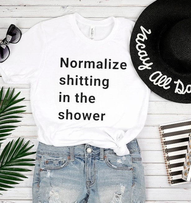 Soft cotton t-shirt featuring a witty and stylish message