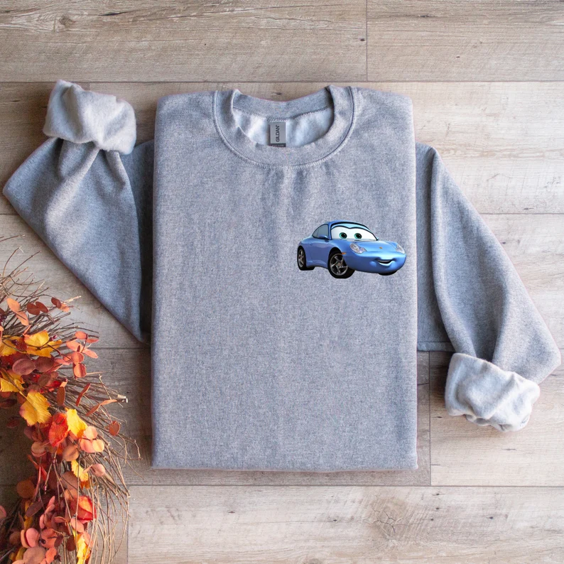 Matching Couple Hoodies - Custom Embroidered Cars Mcqueen And Sally Sweatshirts Unique Gift For Couples