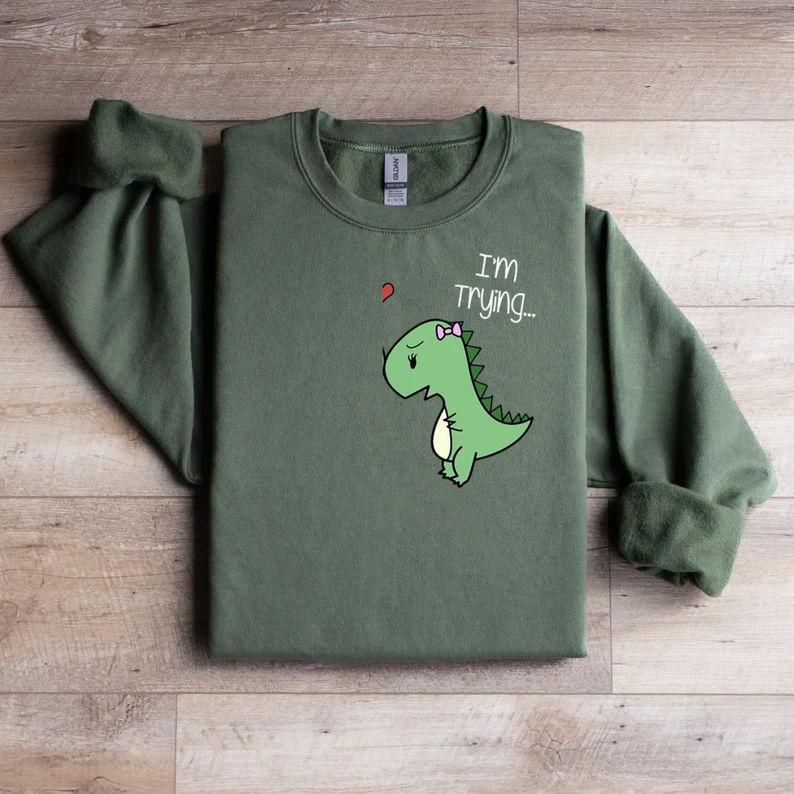 Matching Couple Hoodies - "Hug Me" Dinosaur Custom Embroidered Personalized Couple Hoodies