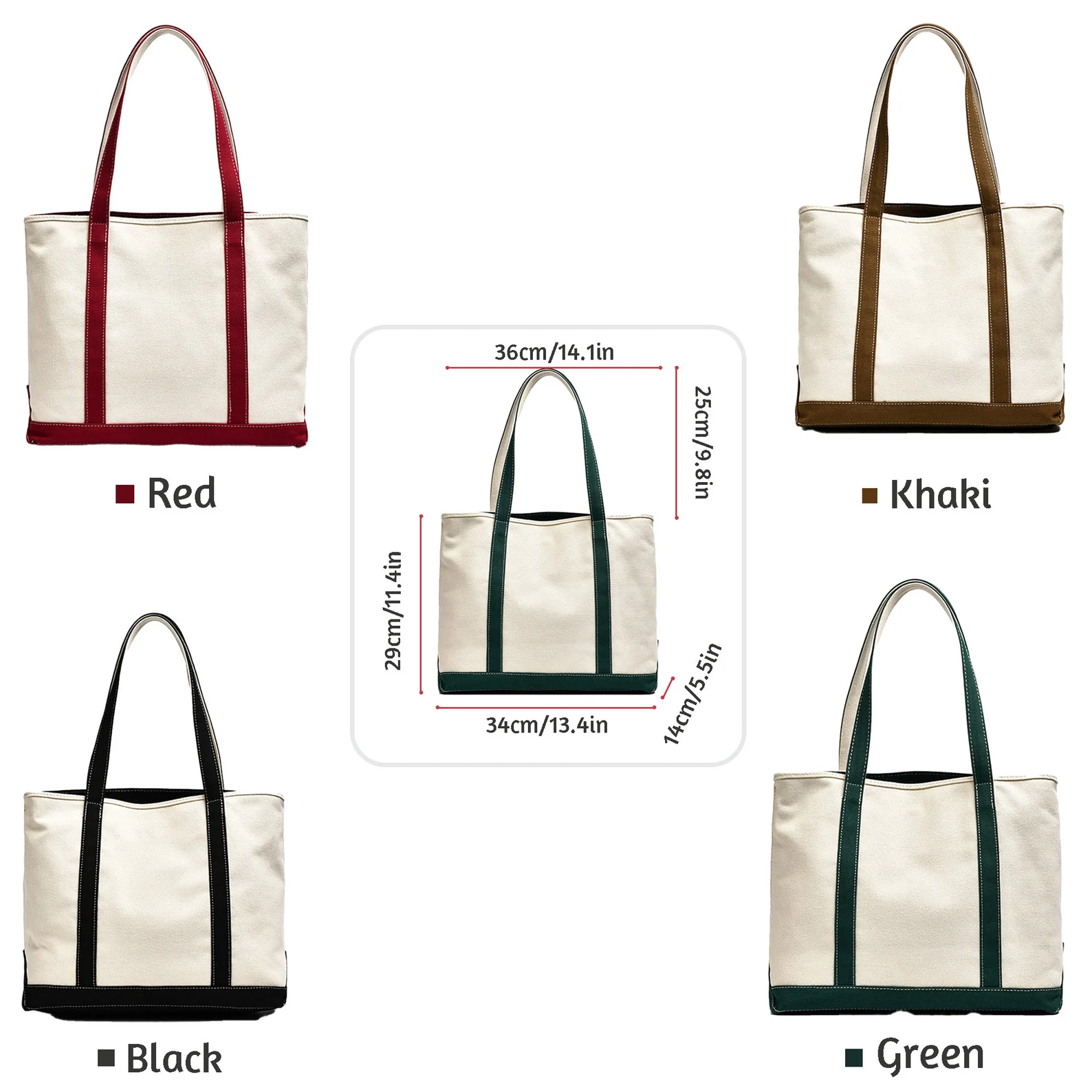 Personalized Signature Canvas Tote Bag