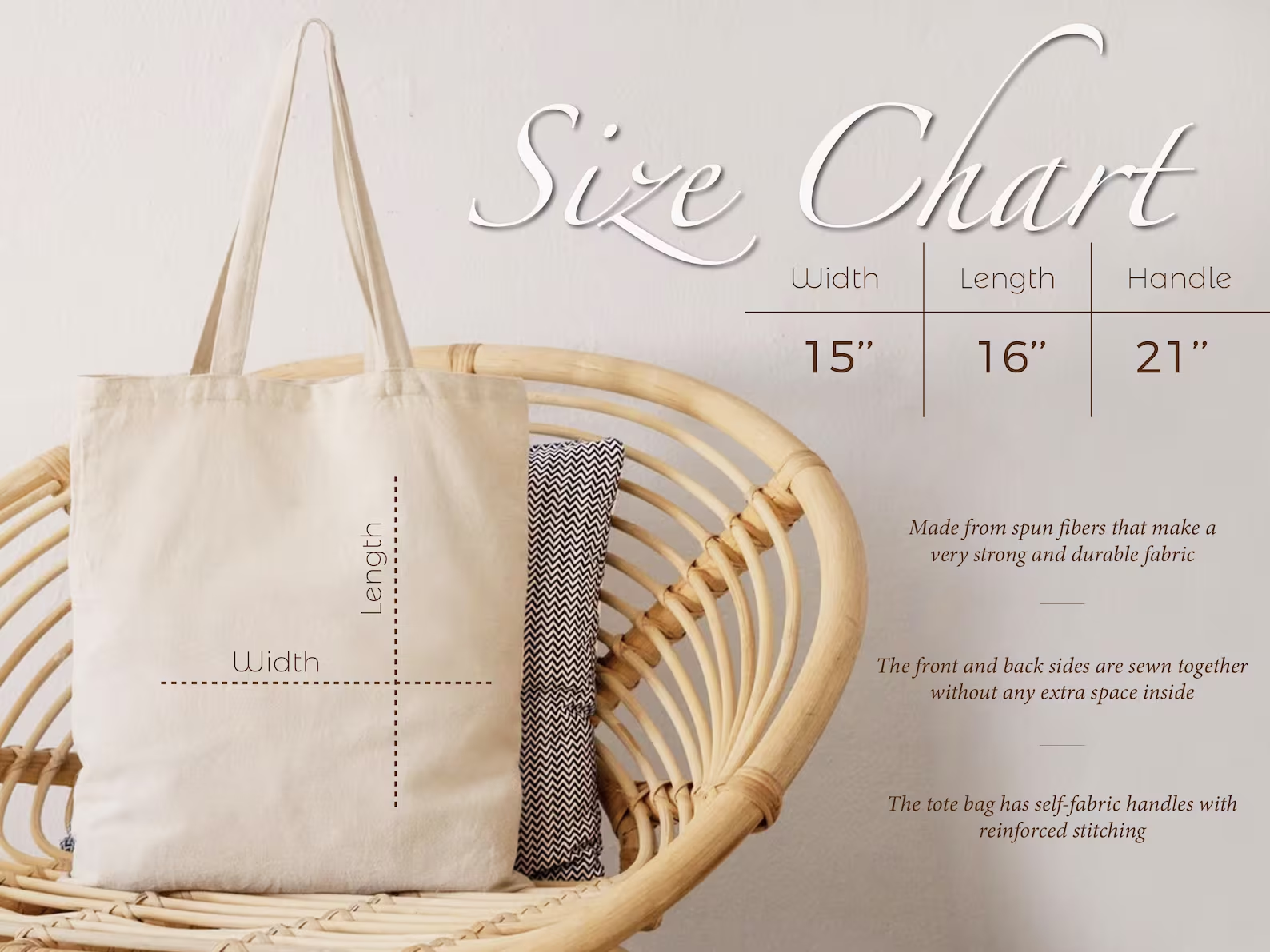 Customizable canvas tote with birth flower graphic and name personalization.