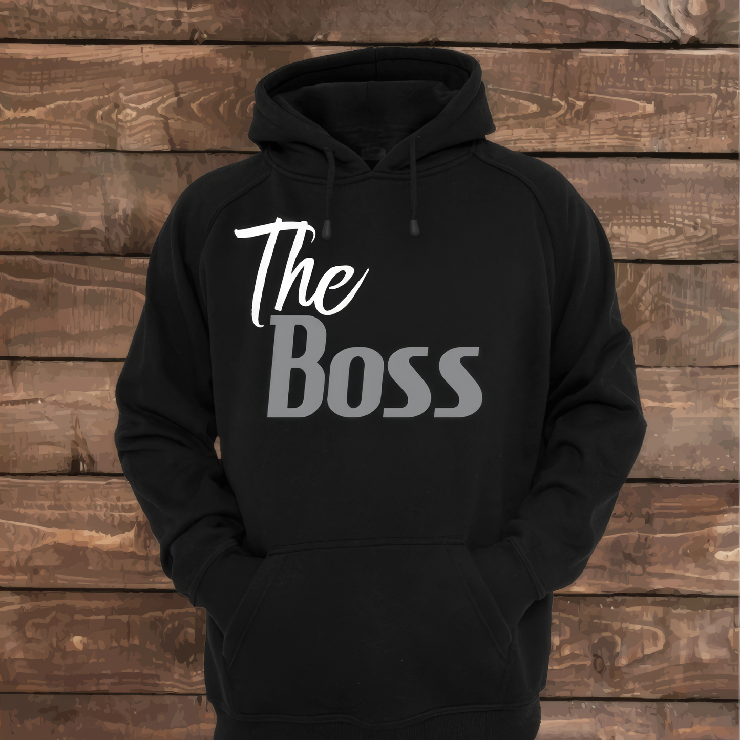 Matching Couple Hoodies - The Boss & The Real Boss Custom Embroidered Custom Couple Hoodies