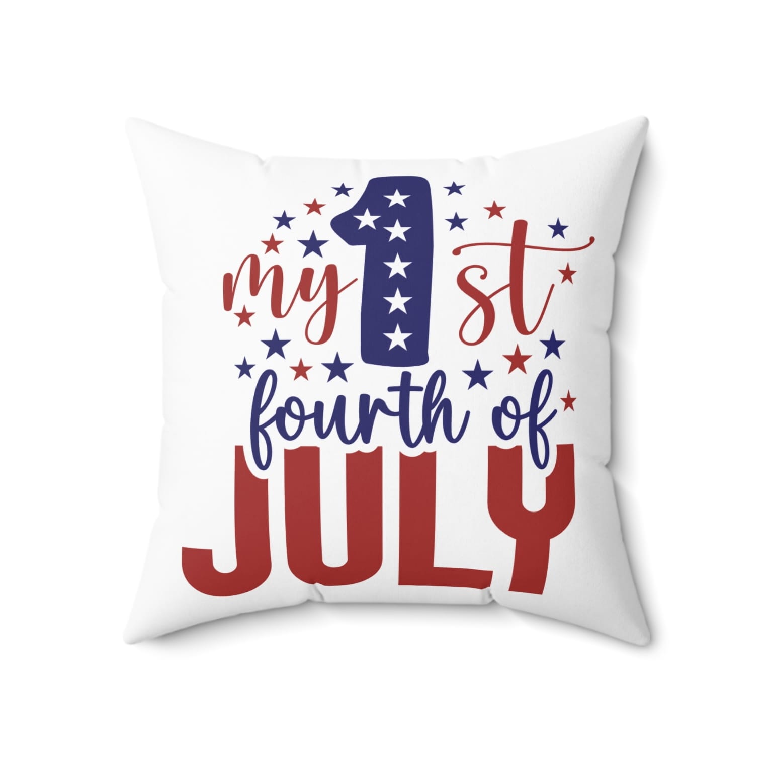 My 1st 4th of July pillow with stars and stripes design.