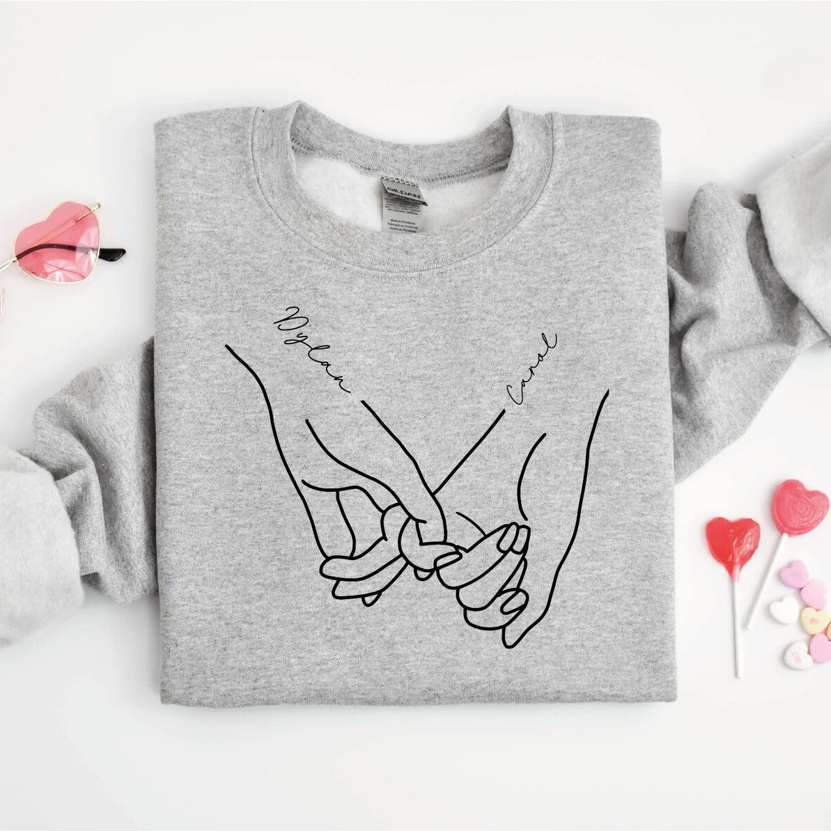 Matching Couple Hoodies ideal for custom couple hoodies personalized with names.
