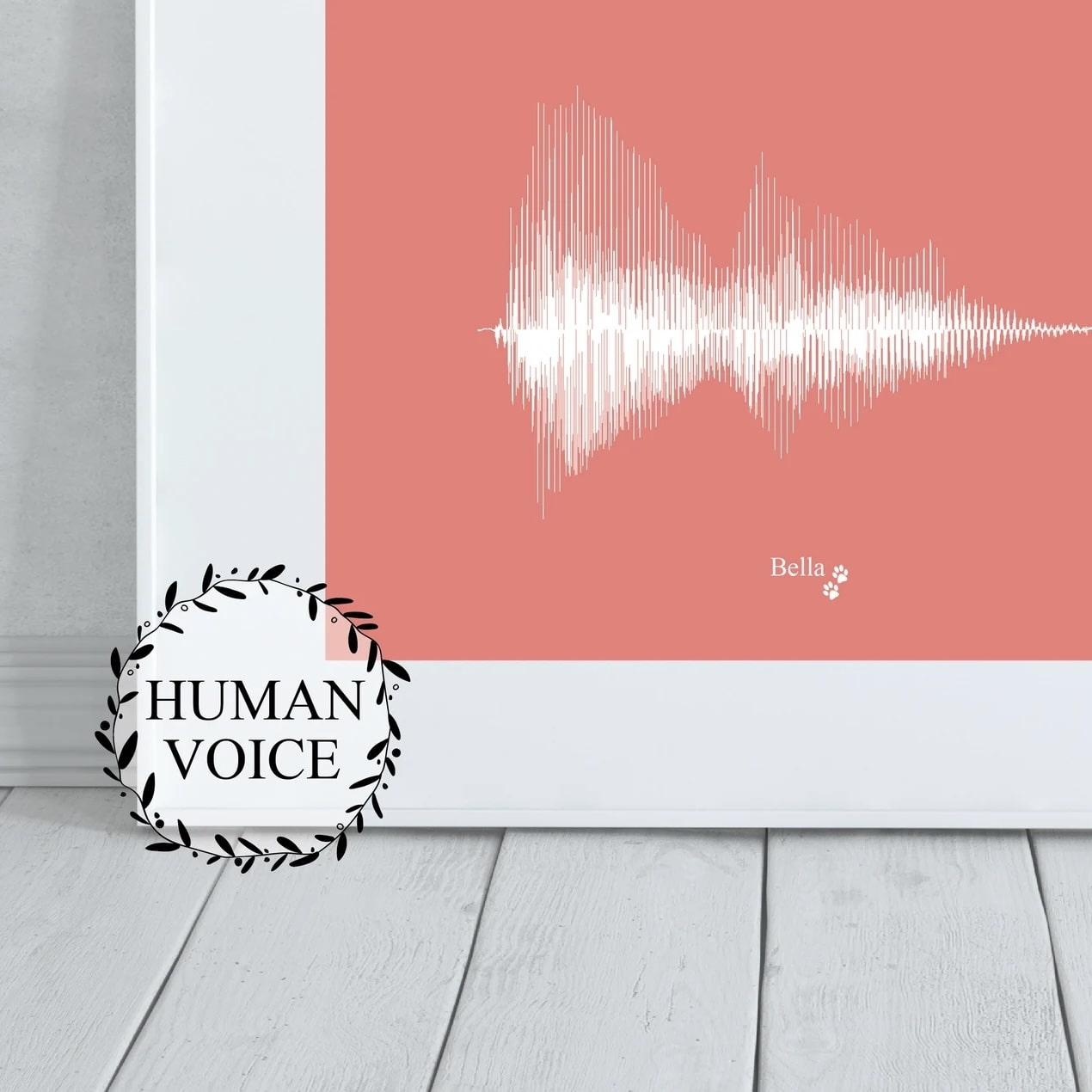 Unique dog bark sound wave wall art for dog lovers and pet owners
