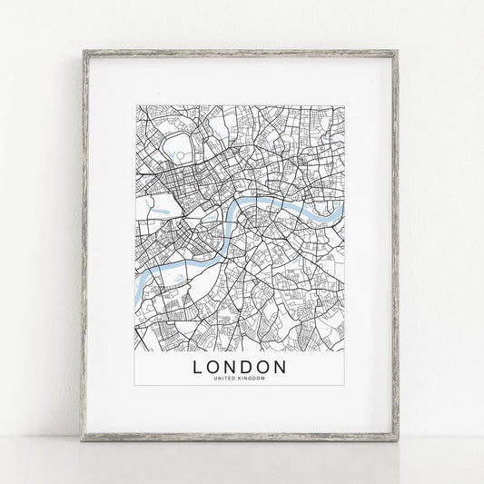 Custom city map print, perfect for modern decor and travel lovers
