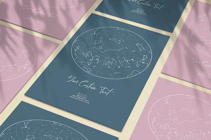 Customizable Star Map Wall Art – Personalized Constellation Print for Special Moments

