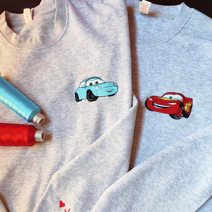 Matching Couple Hoodies featuring couples matching hoodies inspired by Cars.
