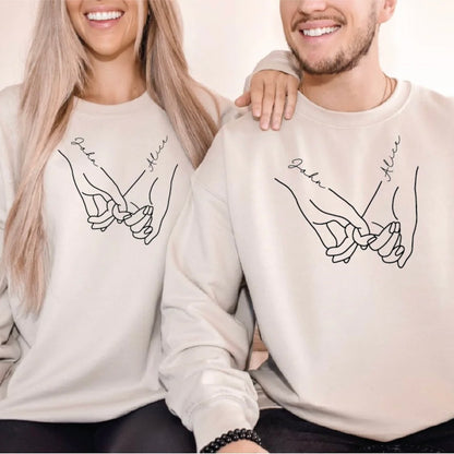 Matching Couple Hoodies perfect for personalized couple hoodies with unique name embroidery.
