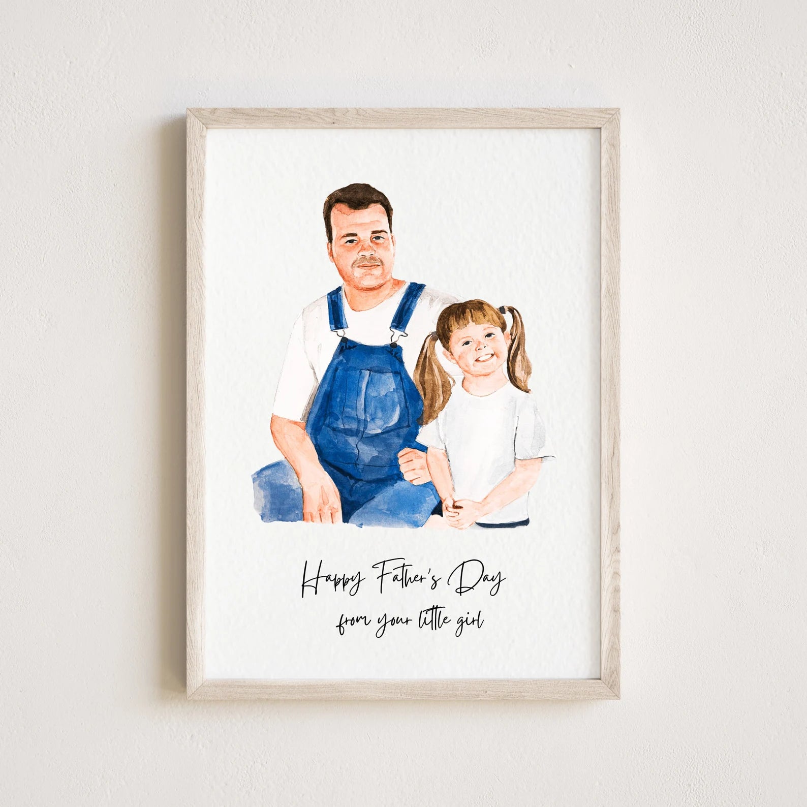 Hand-painted family artwork with heartfelt message