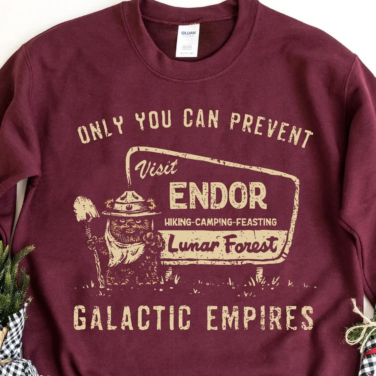 Prevent Galactic Empires graphic tee with retro outdoor design