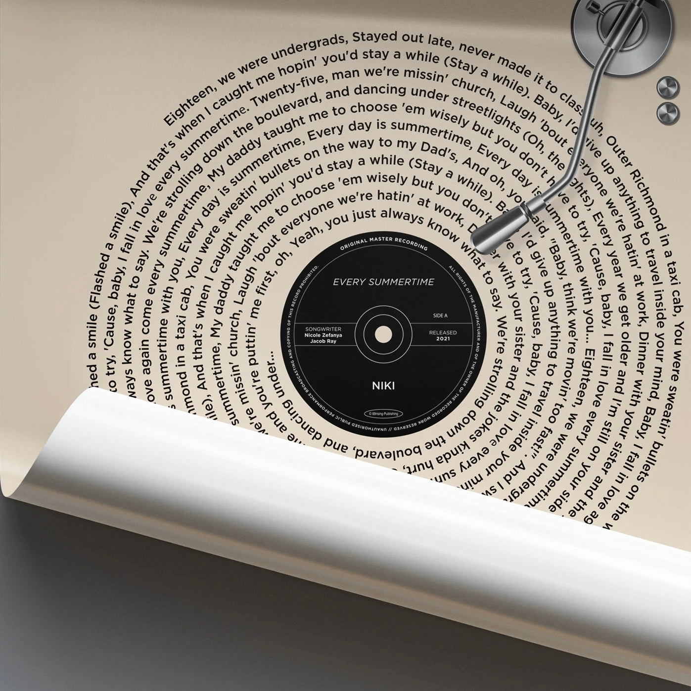 Custom wedding song lyrics vinyl record wall art, personalized gift for special occasions






