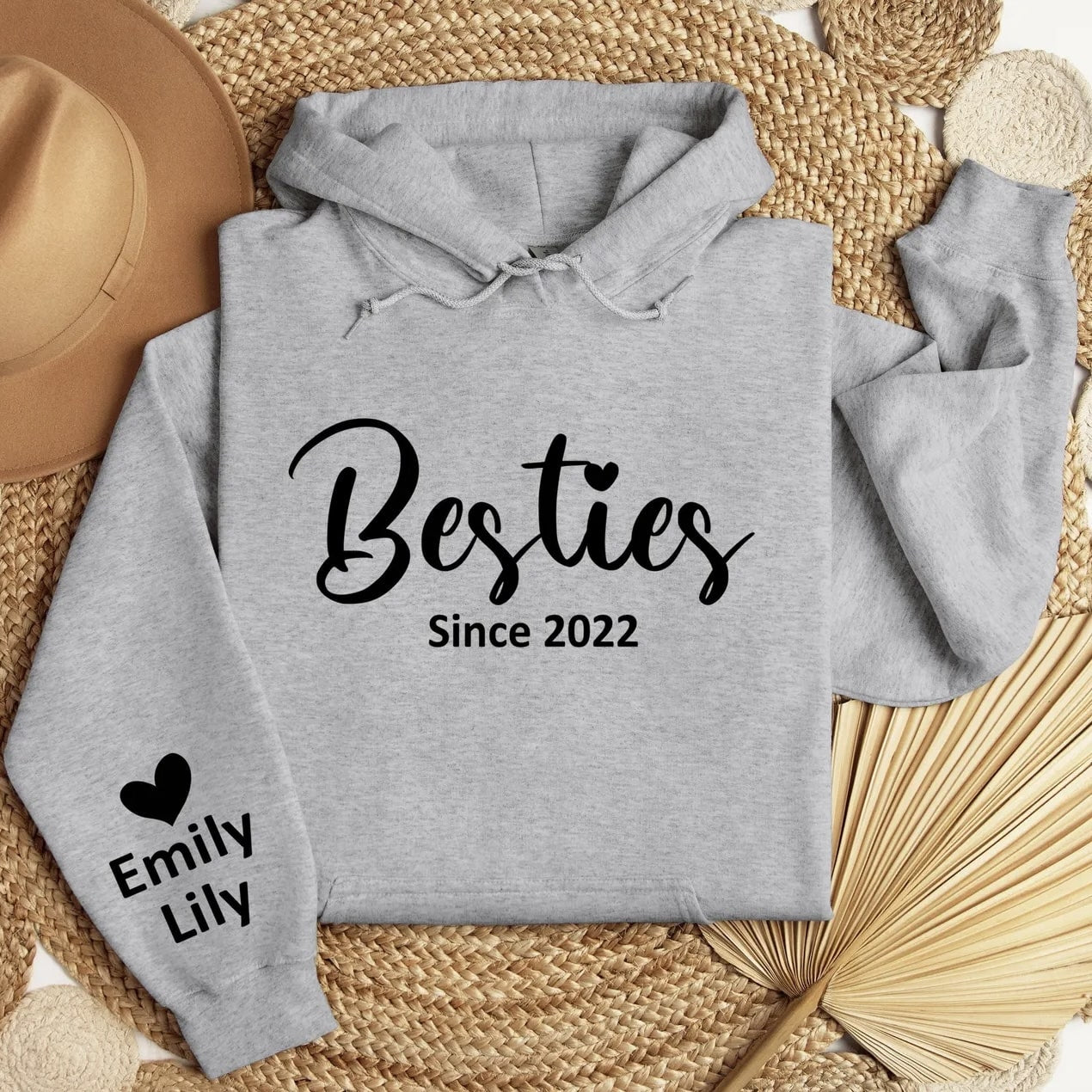 Thoughtful gift idea for best friends with custom names and details.