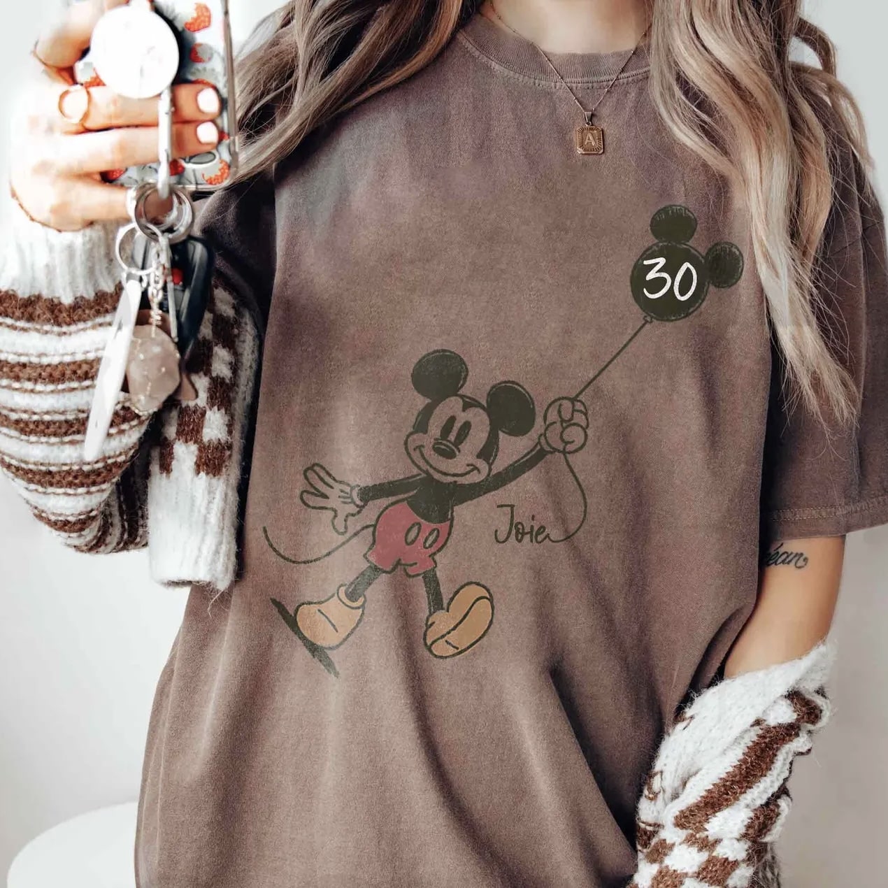 Custom birthday shirt featuring Mickey Mouse