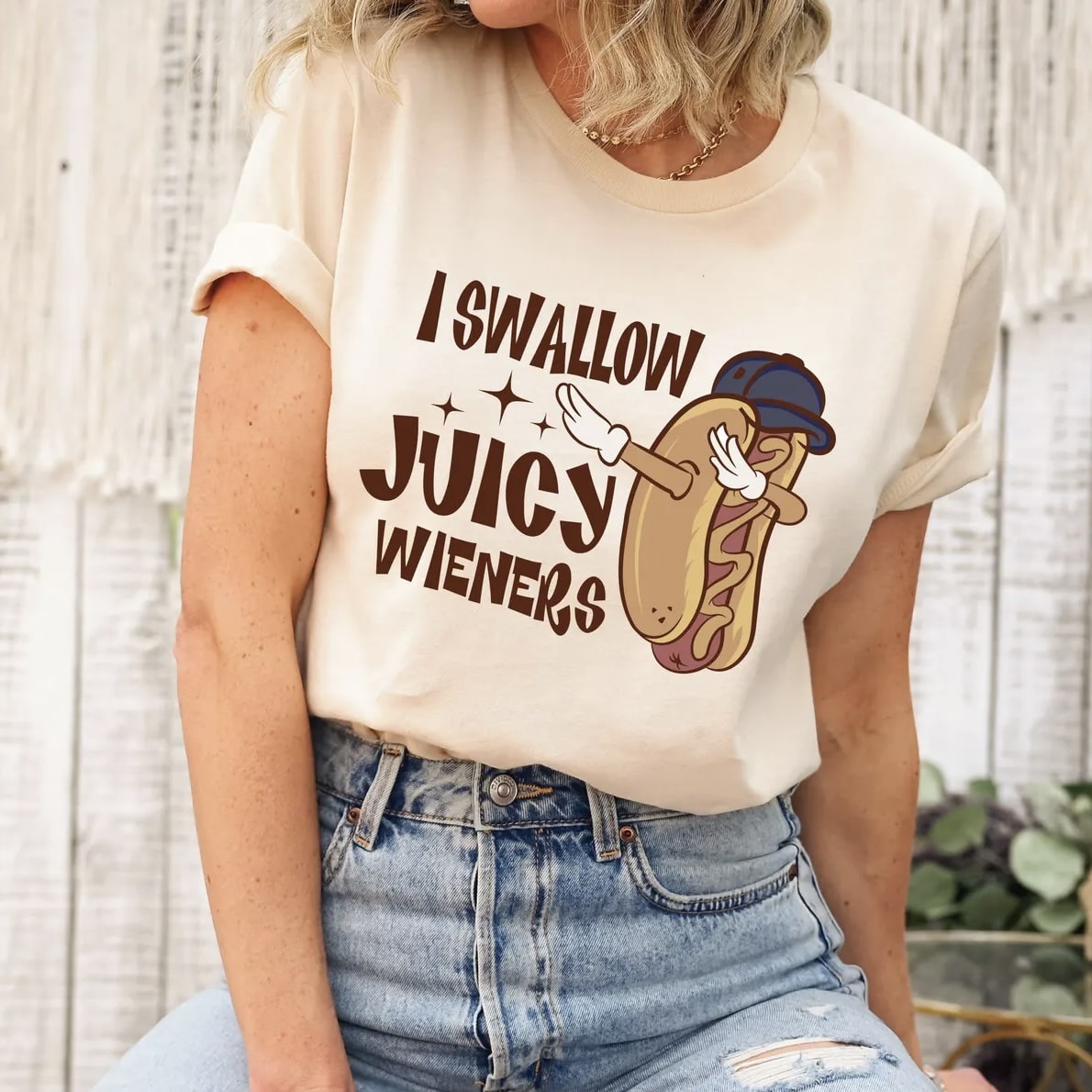 Comfortable and Trendy I Swallow Juicy Wieners Sweatshirt