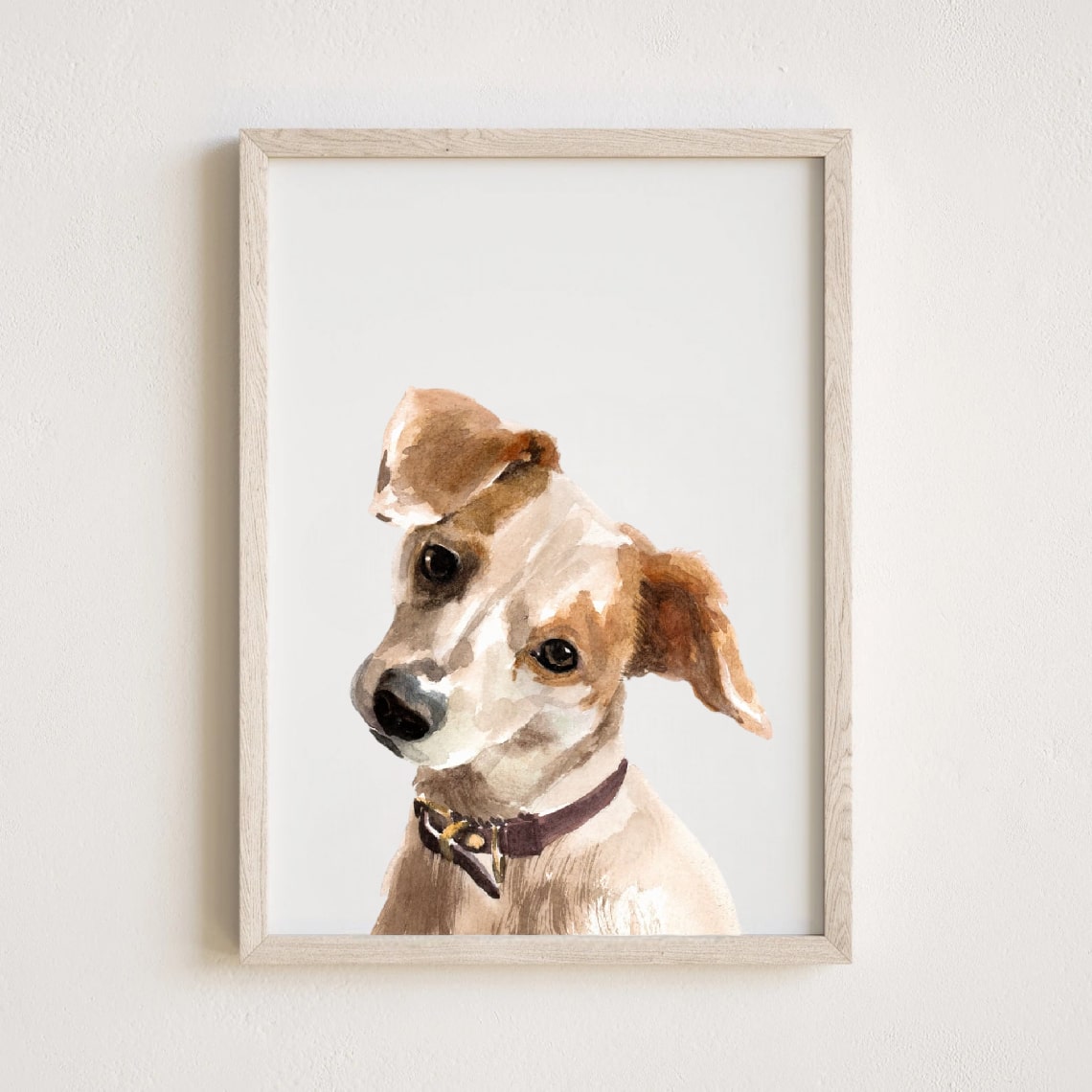 Unique Pet Memorial Gift – Custom Watercolor Pet Headshot Painting
