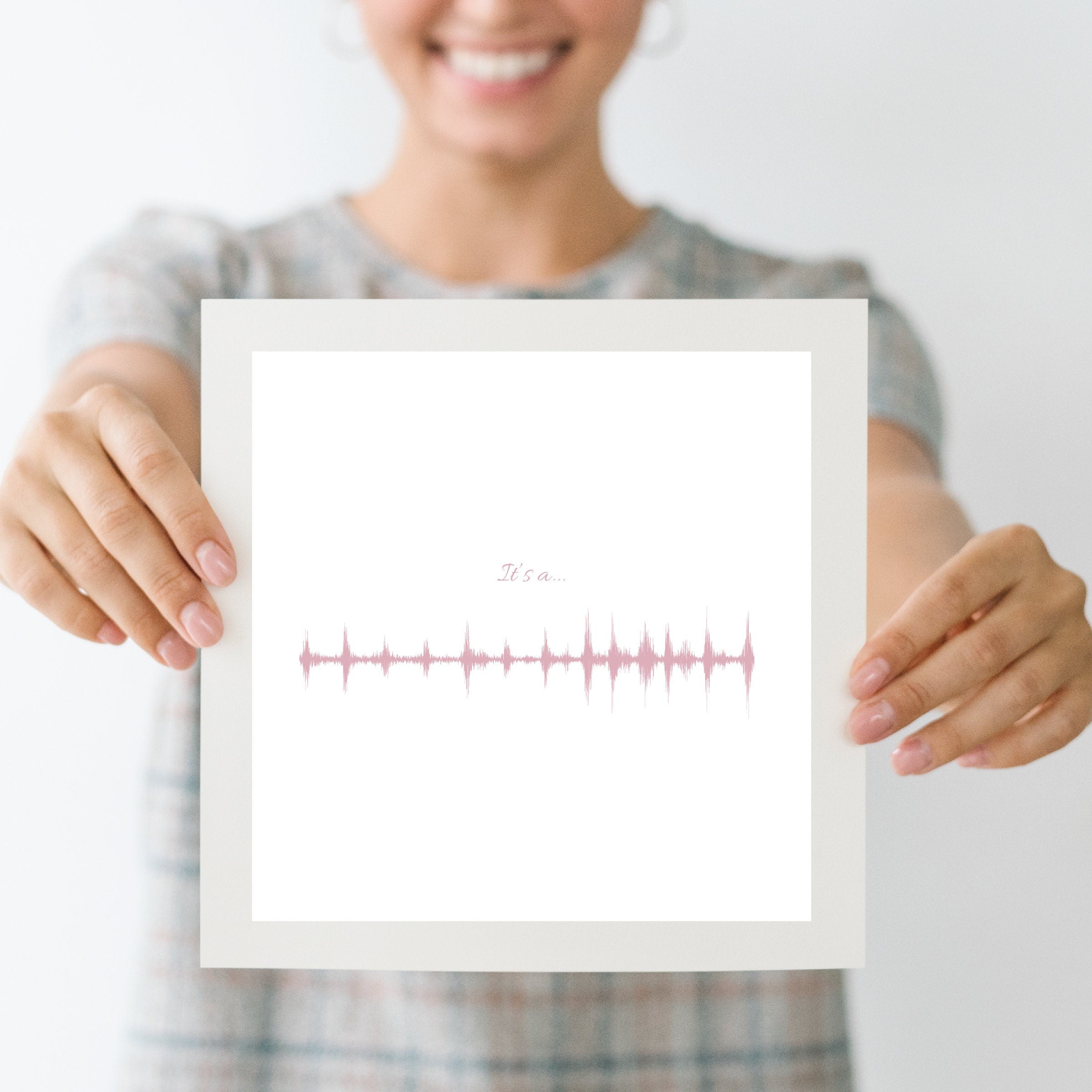 Unique ultrasound sound wave keepsake, personalized with baby’s heartbeat
