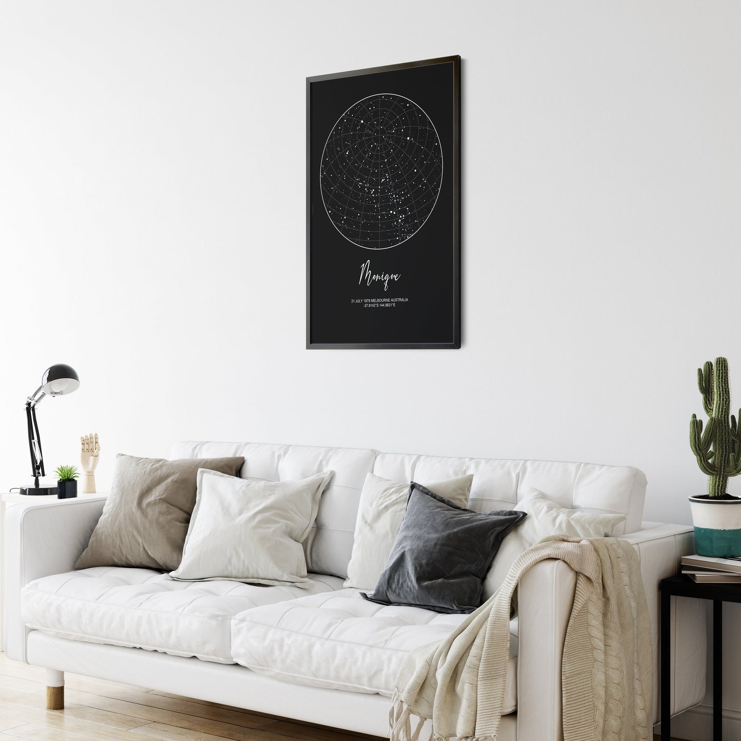 Custom Star Map Print – Personalized Night Sky with Location and Date