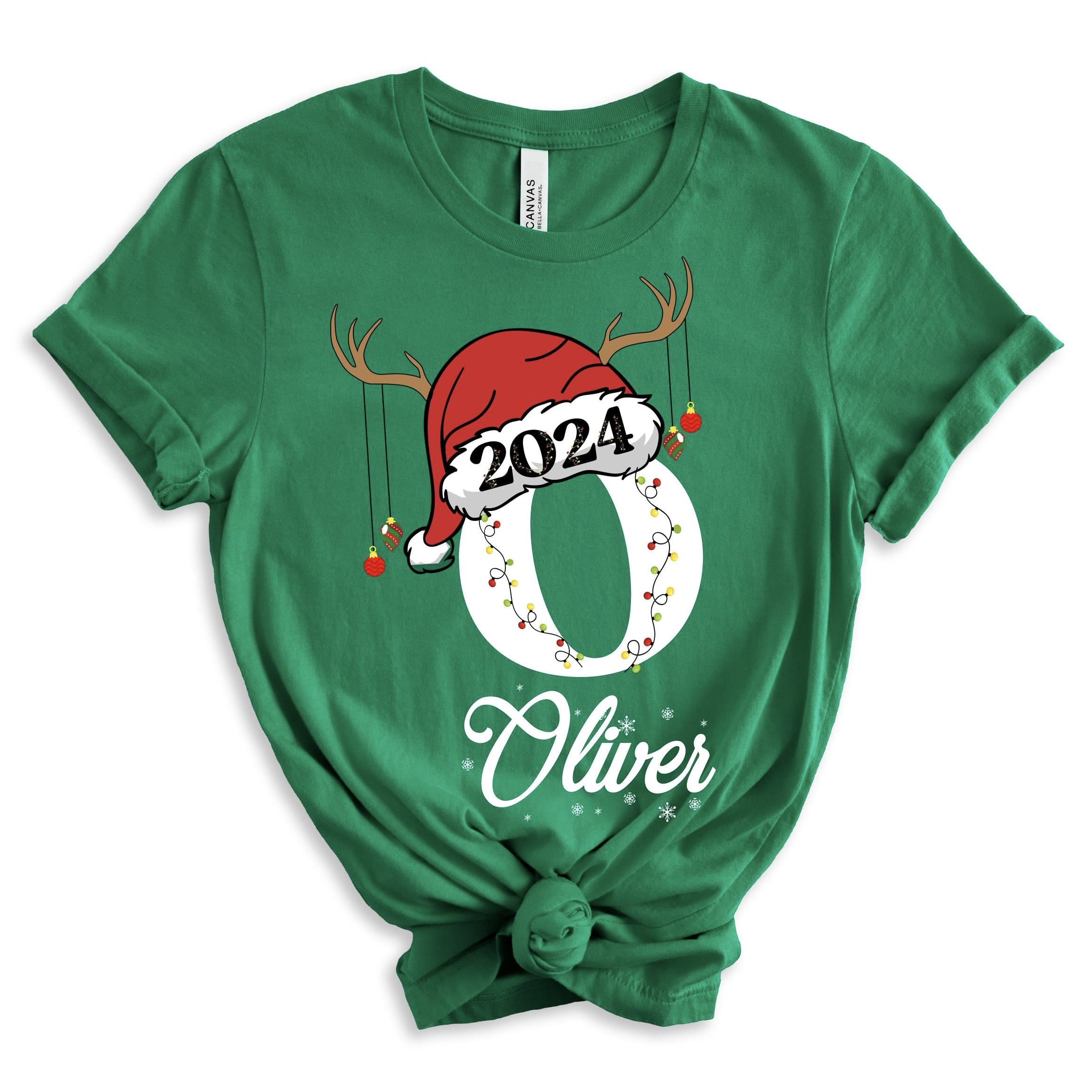 Custom family pajama shirts with reindeer antlers for Christmas
