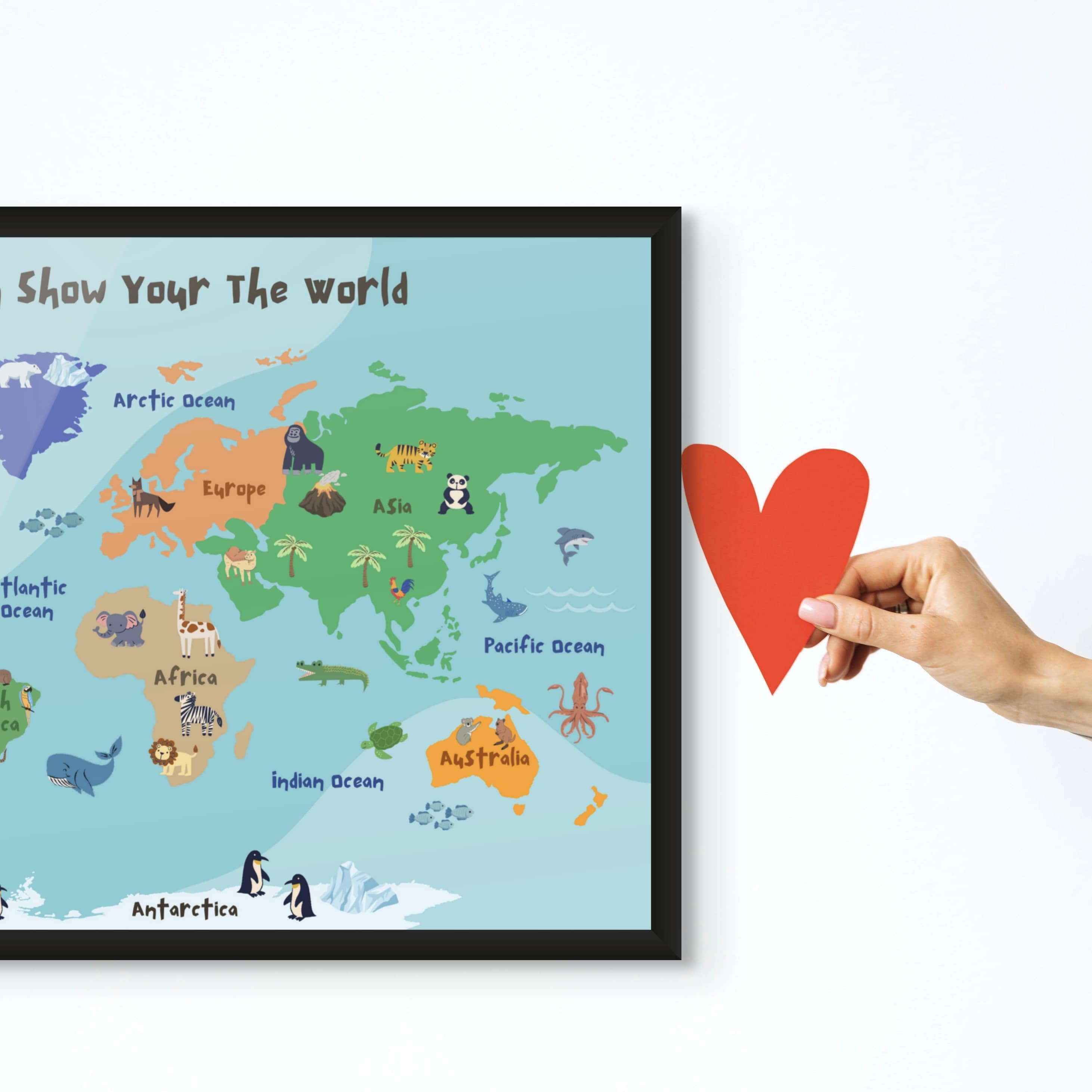 Framable World Map – Stylish Home & Office Decor